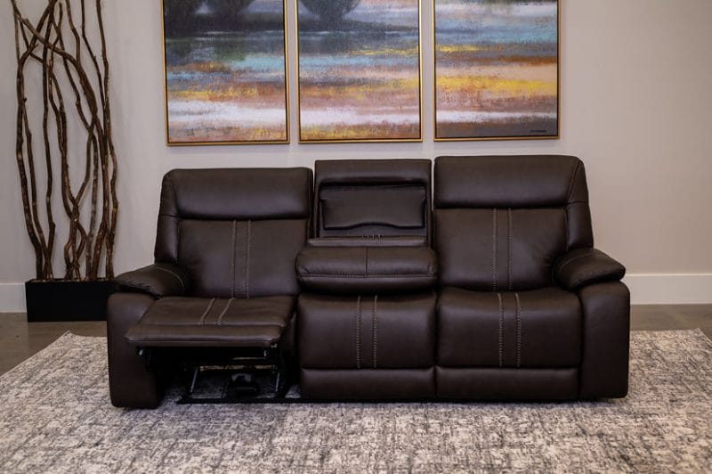 Kona Earth Brown Leather Zero Gravity Triple Power Reclining Living Room Set Includes Sofa and Loveseat