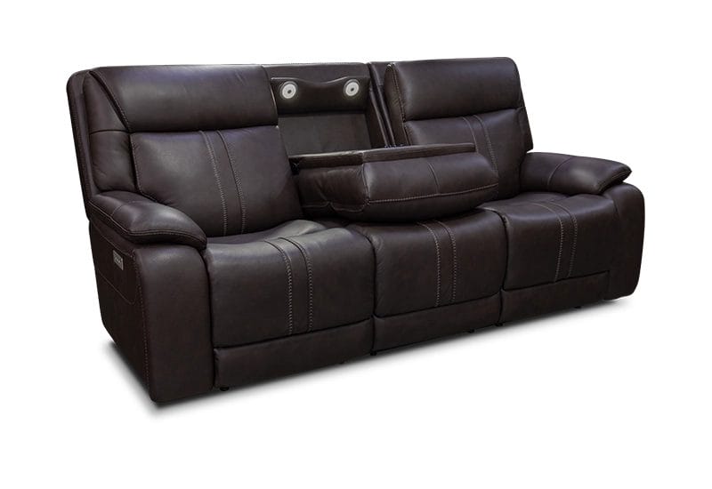 Kona Earth Brown Leather Zero Gravity Triple Power Reclining Living Room Set Includes Sofa and Loveseat