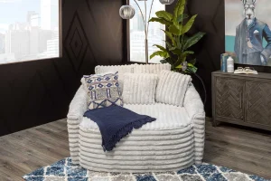 Abella Plush Oversized Curved Chaise